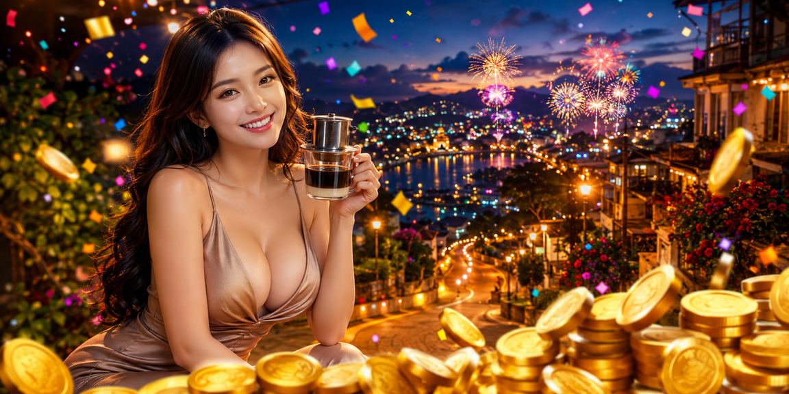 Người chơi tại Đà Lạt kiểm tra tài khoản và nạp tiền VND khi uống cà phê